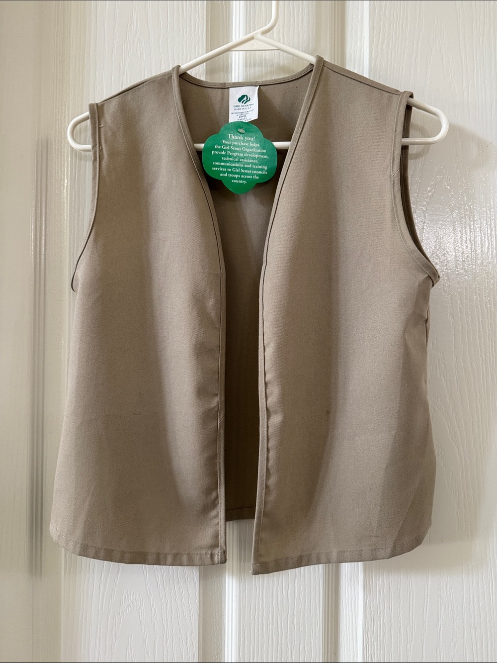 Girl Scouts Cadette Senior Ambassador Khaki Vest Teen Small